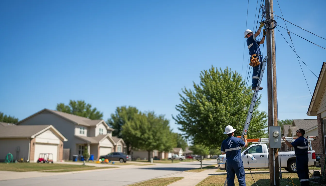 Residential electrician providing installation services in Ojibwa, WI